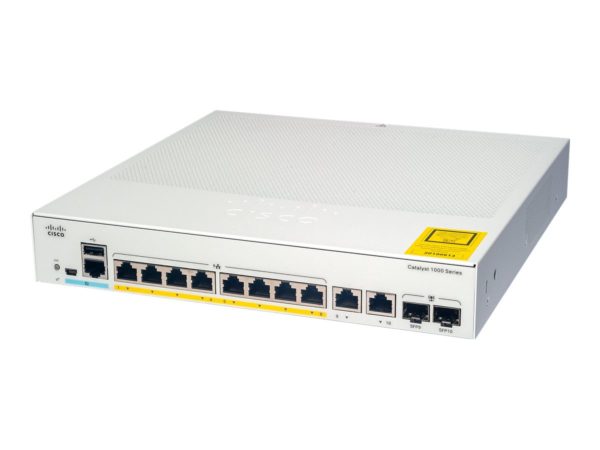 Cisco Catalyst 1000-8P-2G-L - switch - 8 ports - managed - rack- (C1000-8P-2G-L)