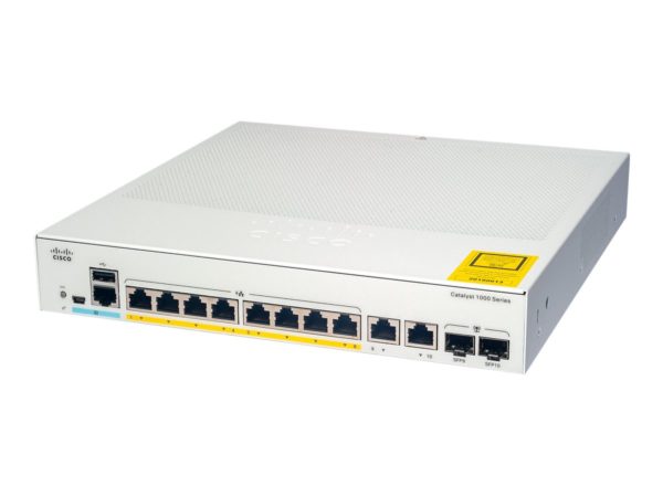 Cisco Catalyst 1000-8T-2G-L - switch - 8 ports - managed - rack- (C1000-8T-2G-L)