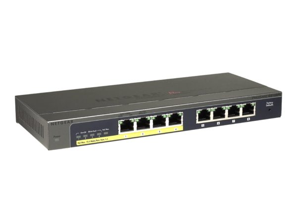 NETGEAR Plus GS108PEv3 - switch - 8 ports - managed (NET-GS108PE-300NAS)