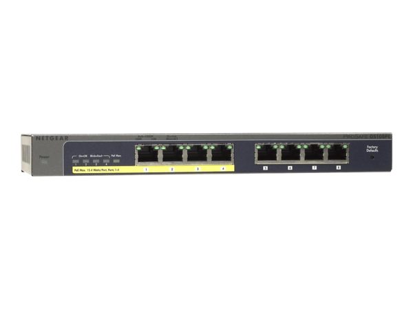 NETGEAR Plus GS108PEv3 - switch - 8 ports - managed (NET-GS108PE-300NAS)