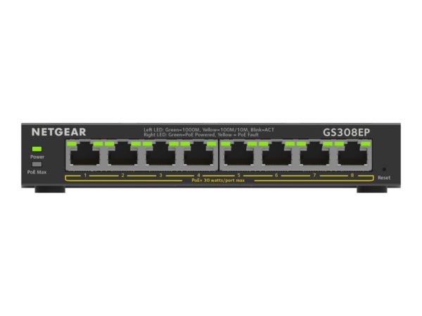 NETGEAR Plus GS308EP - switch - 8 ports - managed (GS308EP-100NAS)