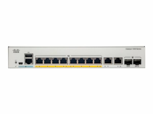 Cisco Catalyst 1000-8FP-2G-L - switch - 8 ports - managed - rac (C1000-8FP-2G-L)