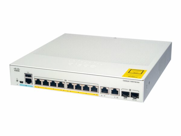 Cisco Catalyst 1000-8P-E-2G-L - switch - 8 ports - managed - r (C1000-8P-E-2G-L)